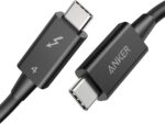 Anker USB-C & USB-C Thunderbolt 4 100W ケーブル 0.7m ブラック 100W出力 8K対応 40 Gbps 高速データ転送 iPhone 16 / 15 MacBook Air Pro iPad Pro/Air 他対応