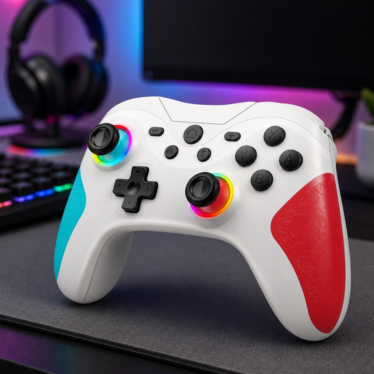 Switch コントローラー Switch2 TURBO連射機能 スイッチ コントローラー 20時間連続使用 マクロ機能 PCエンジン - 画像 (3)