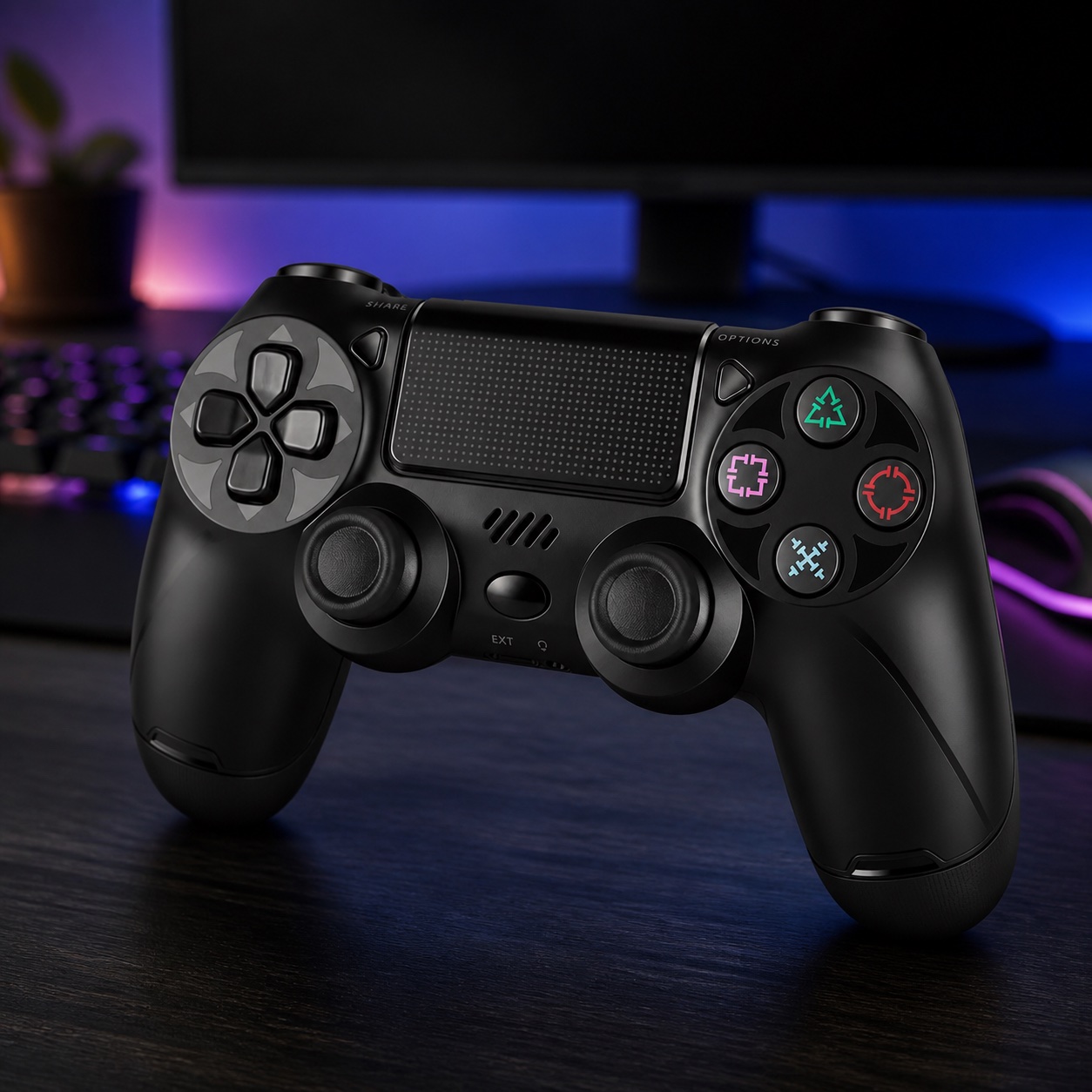 ps4コントローラー【2026年革新版・アップデート】ps4 コントローラー pc Turbo連射機能 6軸ジャイロセンサー 二重振動 高精密ボタン - 画像 (3)