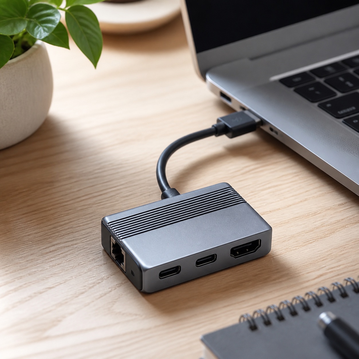 PowerExpand 6-in-1 USB-C PD イーサネット ハブ | PD 65W USB-Cポート 4K HDMIポート 1Gbpsイーサネットポート USB3.0ポート搭載 MacBook Pro, MacBook Air, iPad Pro用 - 画像 (5)