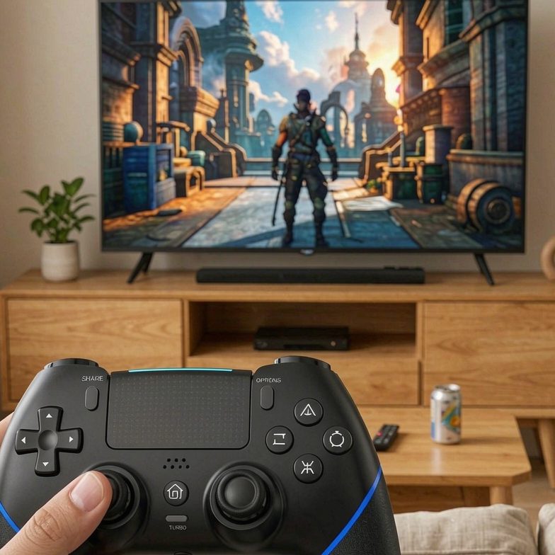 PS4コントローラー ps4 コントローラー 大容量1000mAh Bluetooth無線接続 背面ボタン付き マクロ機能 Turbo自動連射機能 6軸ジャイロセンサー搭載 16時間連続使用 高耐久ボタン イヤホンジャック付き ワイヤレス4コントローラ ー P4/P4 Pro/Slim/PC対応 - detail 2