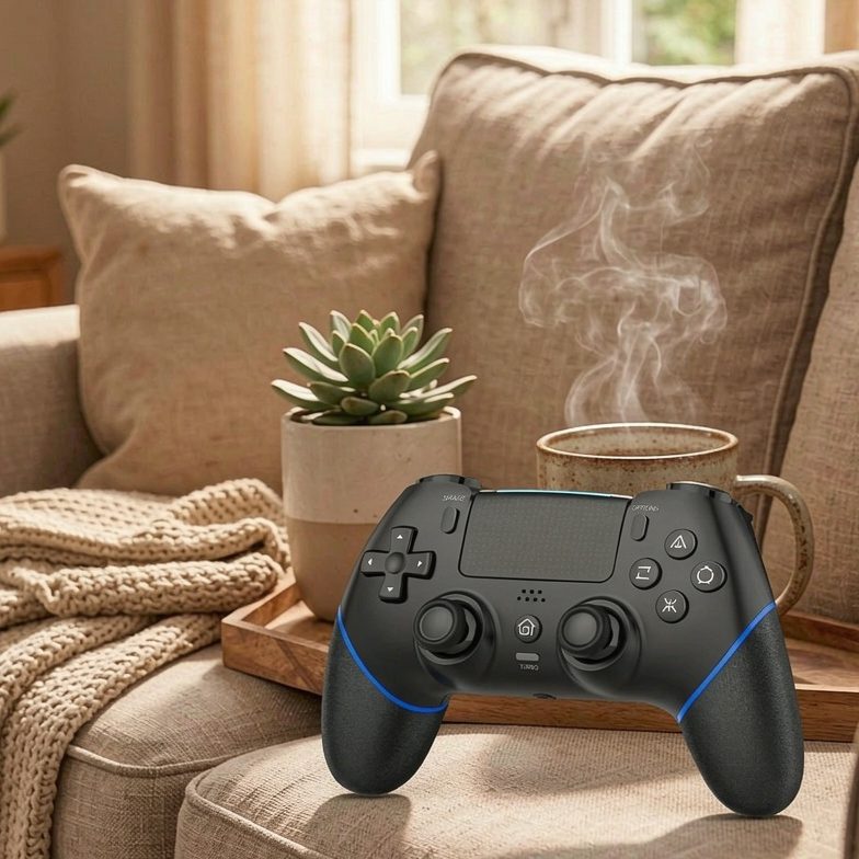 PS4コントローラー ps4 コントローラー 大容量1000mAh Bluetooth無線接続 背面ボタン付き マクロ機能 Turbo自動連射機能 6軸ジャイロセンサー搭載 16時間連続使用 高耐久ボタン イヤホンジャック付き ワイヤレス4コントローラ ー P4/P4 Pro/Slim/PC対応 - detail 3