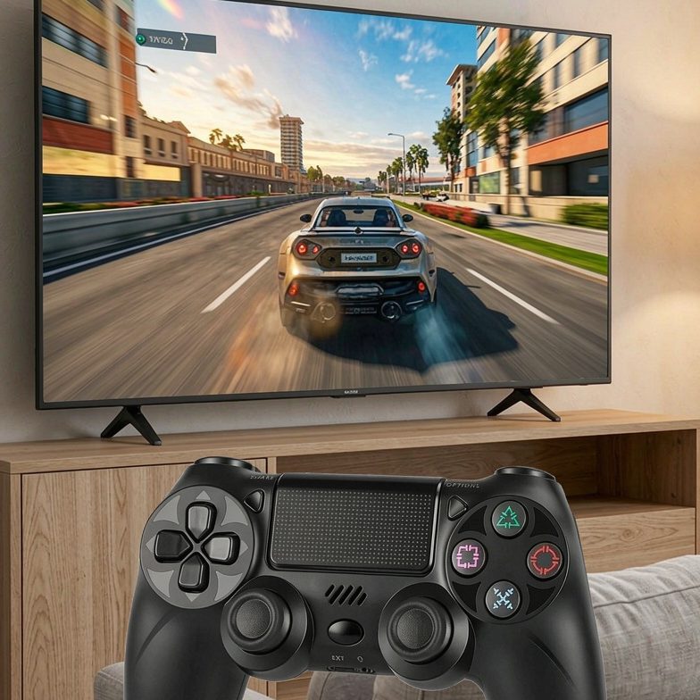 ps4コントローラー【2026年革新版・アップデート】ps4 コントローラー pc Turbo連射機能 6軸ジャイロセンサー 二重振動 高精密ボタン - detail 2